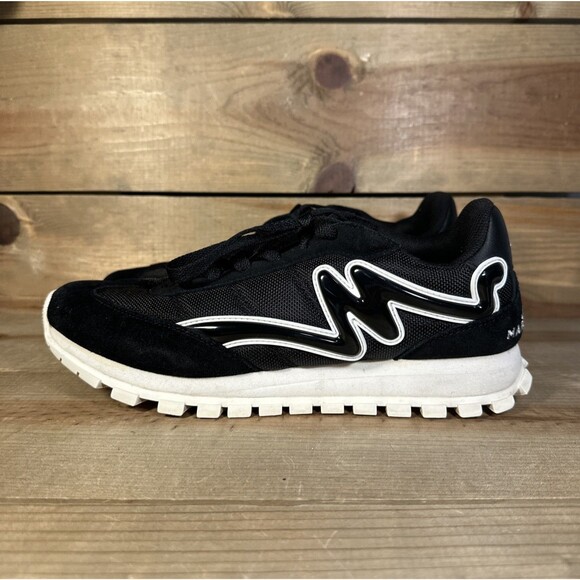 Size 40 (Women’s 10) Marc Jacobs The Jogger Black White Chunky Platform Sneakers - Picture 2 of 7